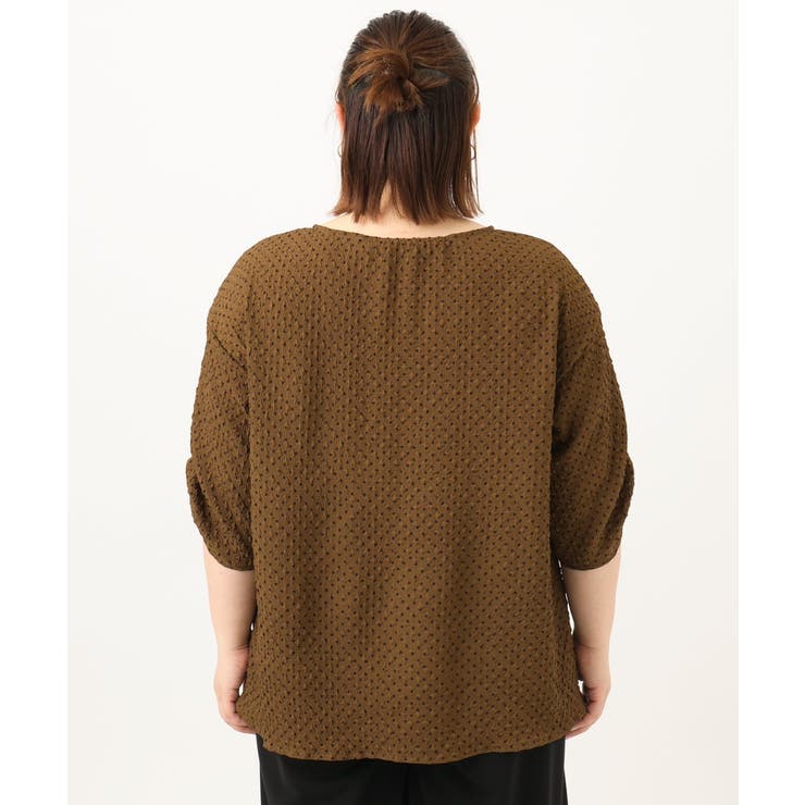 【大きいサイズ】エンボスドットブラウス | eur3 | 詳細画像12 