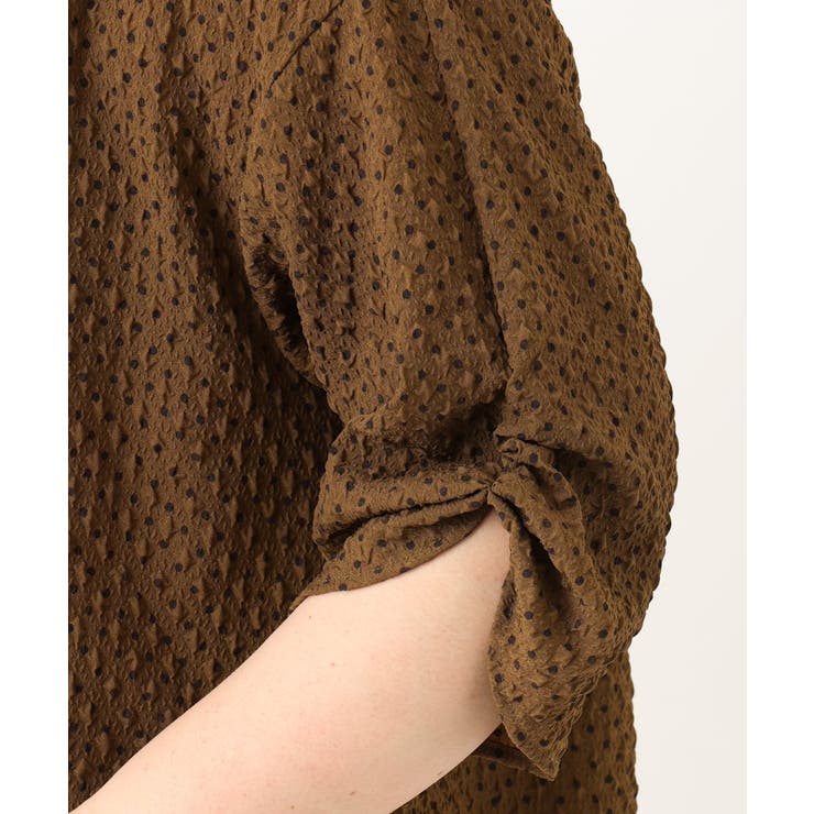 【大きいサイズ】エンボスドットブラウス | eur3 | 詳細画像14 
