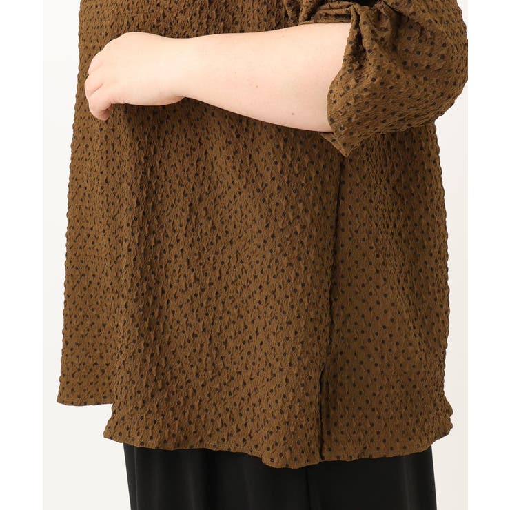 【大きいサイズ】エンボスドットブラウス | eur3 | 詳細画像15 