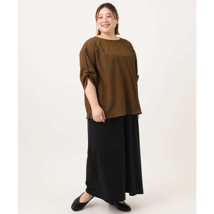 【大きいサイズ】エンボスドットブラウス | eur3 | 詳細画像17 