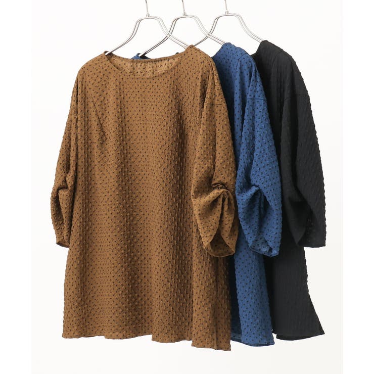 【大きいサイズ】エンボスドットブラウス | eur3 | 詳細画像19 