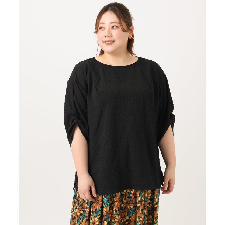 【大きいサイズ】エンボスドットブラウス | eur3 | 詳細画像20 