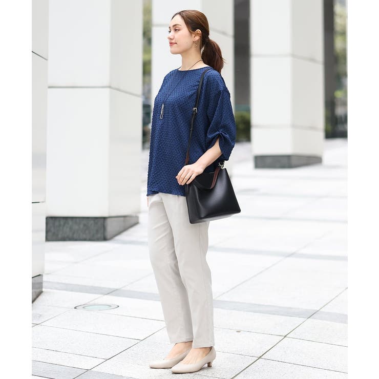 【大きいサイズ】エンボスドットブラウス | eur3 | 詳細画像4 