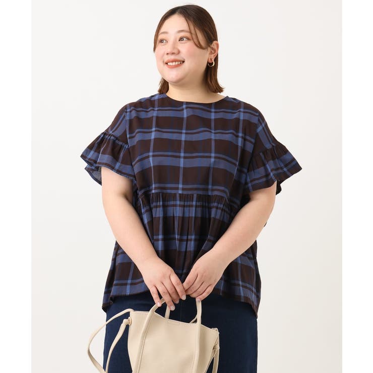 【大きいサイズ】ペプラムブラウス | eur3 | 詳細画像10 