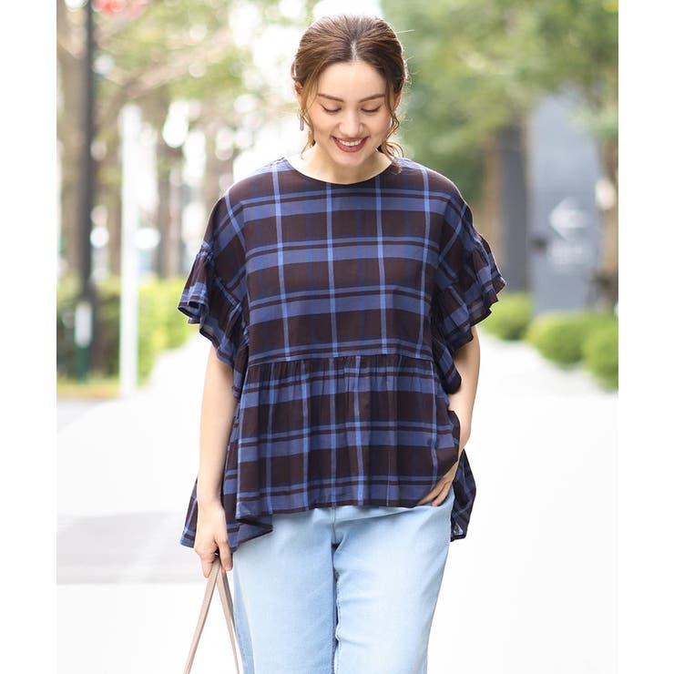 【大きいサイズ】ペプラムブラウス | eur3 | 詳細画像5 