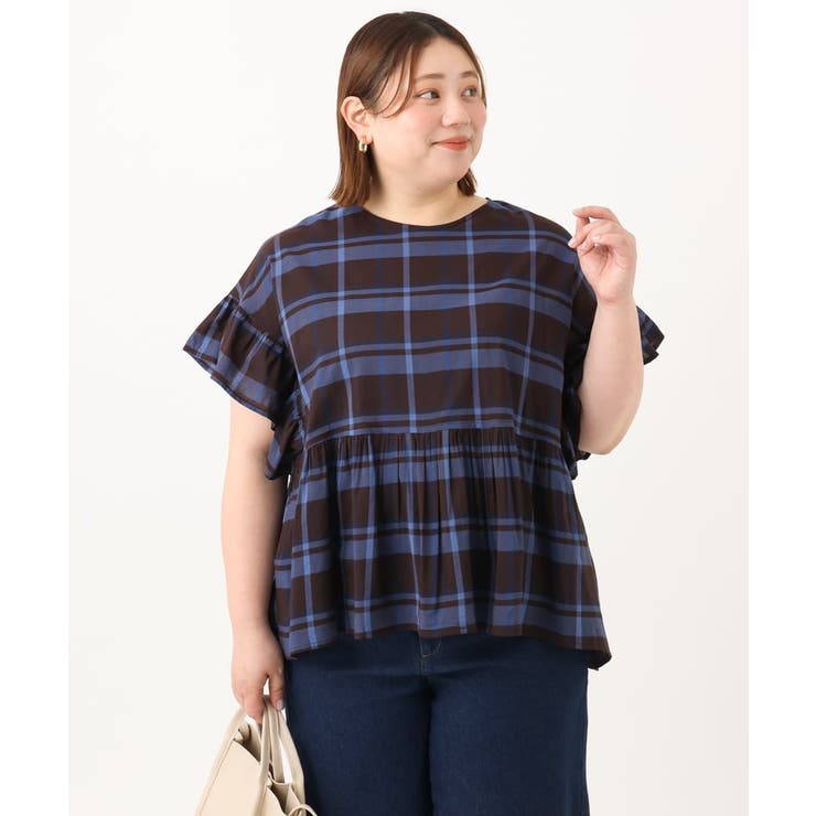 【大きいサイズ】ペプラムブラウス | eur3 | 詳細画像9 