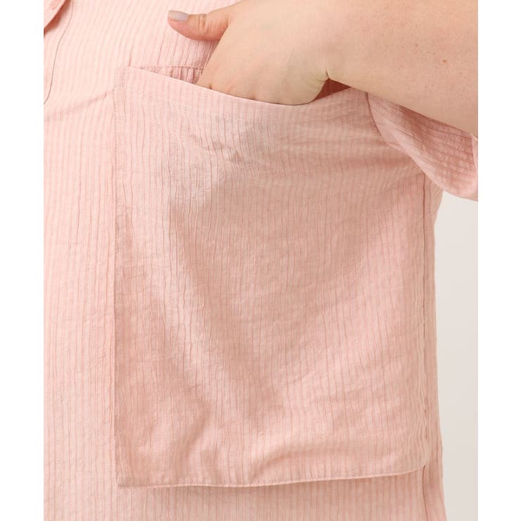 【大きいサイズ/soso×eur3】バンドカラーシャツタンクトップセット | eur3 | 詳細画像11 