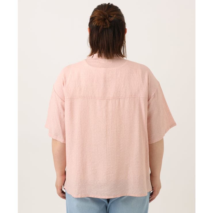 【大きいサイズ/soso×eur3】バンドカラーシャツタンクトップセット | eur3 | 詳細画像6 