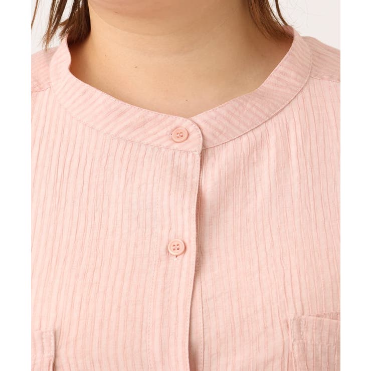 【大きいサイズ/soso×eur3】バンドカラーシャツタンクトップセット | eur3 | 詳細画像7 