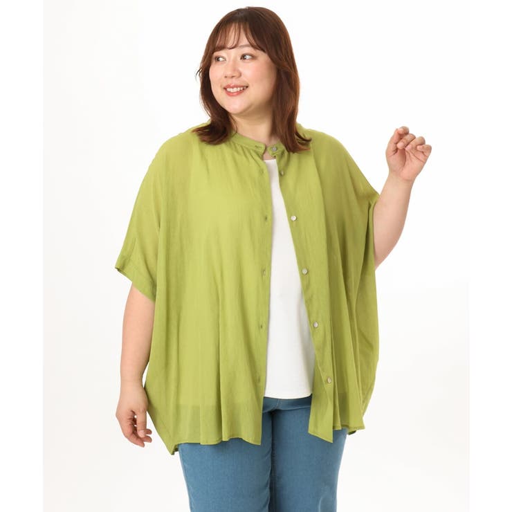 【大きいサイズ】シャーリングシア―ブラウス | eur3 | 詳細画像14 