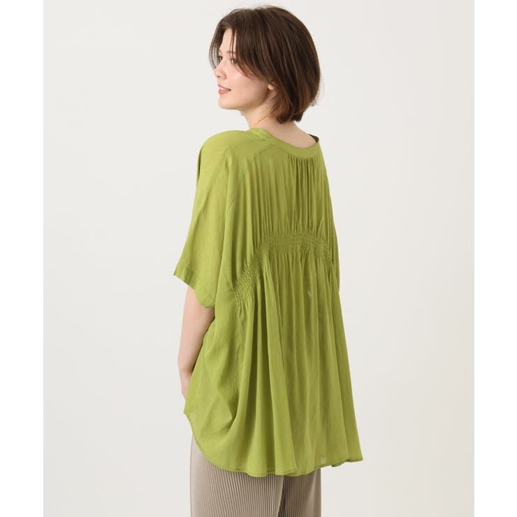 【大きいサイズ】シャーリングシア―ブラウス | eur3 | 詳細画像2 