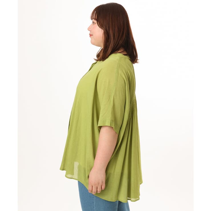 【大きいサイズ】シャーリングシア―ブラウス | eur3 | 詳細画像7 