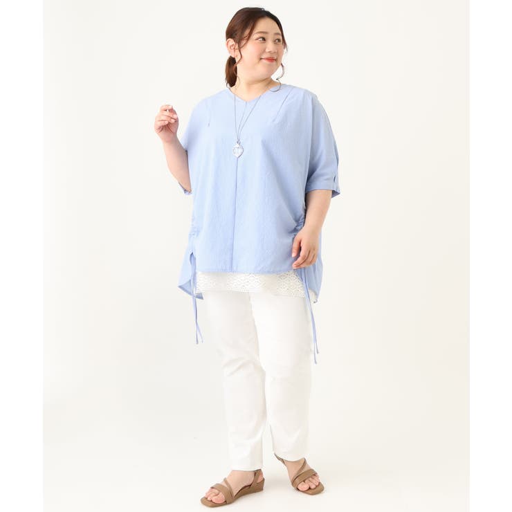 【大きいサイズ】Vネックポコポコプルオーバー | eur3 | 詳細画像15 