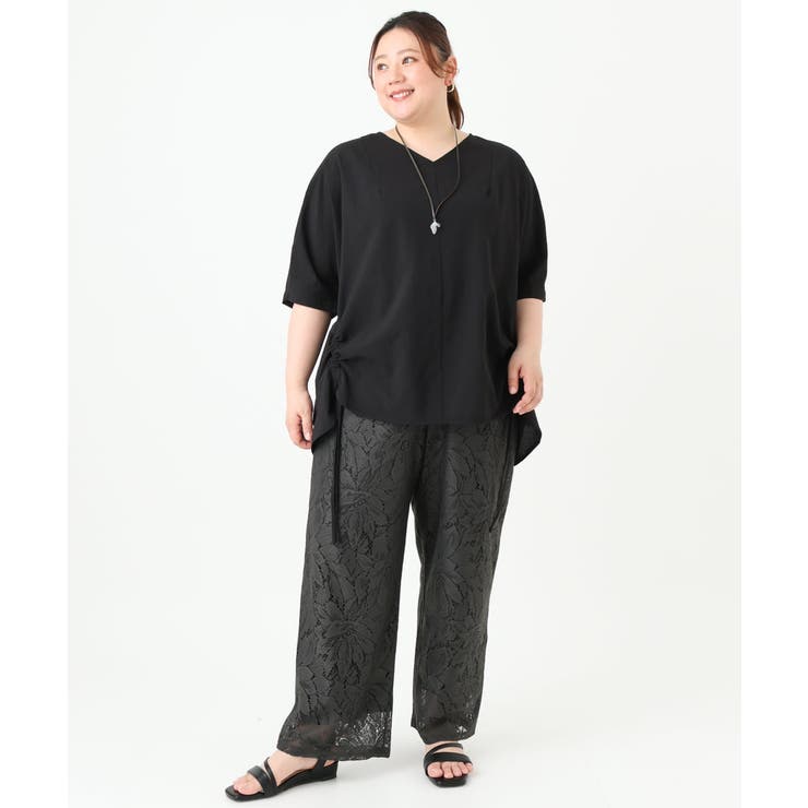 【大きいサイズ】Vネックポコポコプルオーバー | eur3 | 詳細画像21 