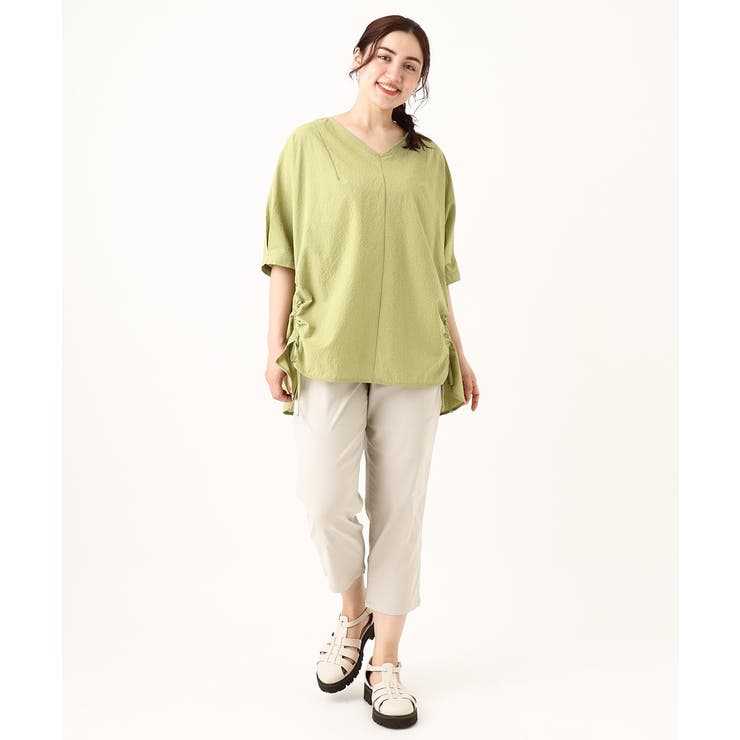 【大きいサイズ】Vネックポコポコプルオーバー | eur3 | 詳細画像3 