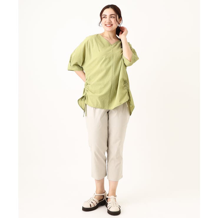 【大きいサイズ】Vネックポコポコプルオーバー | eur3 | 詳細画像4 