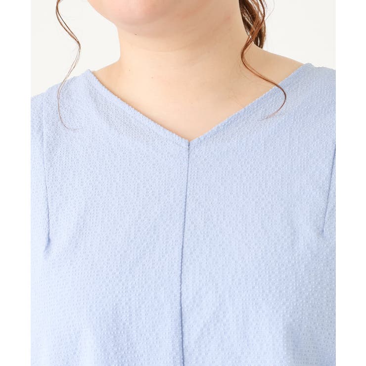 【大きいサイズ】Vネックポコポコプルオーバー | eur3 | 詳細画像9 