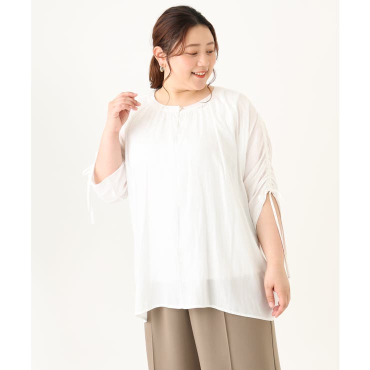 【大きいサイズ】ギャザーブラウス | eur3 | 詳細画像20 