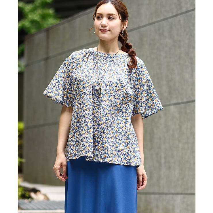 【大きいサイズ】フルーツプリントブラウス | eur3 | 詳細画像1 