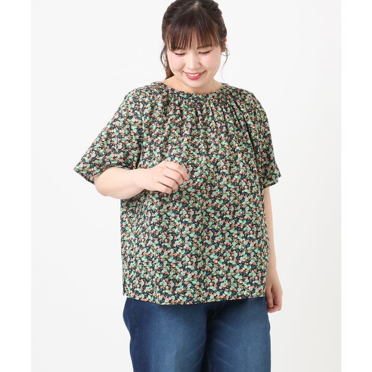 【大きいサイズ】フルーツプリントブラウス | eur3 | 詳細画像2 