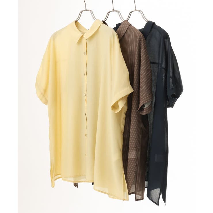 【大きいサイズ/接触冷感】シア―ボクシーシルエットブラウス | eur3 | 詳細画像27 