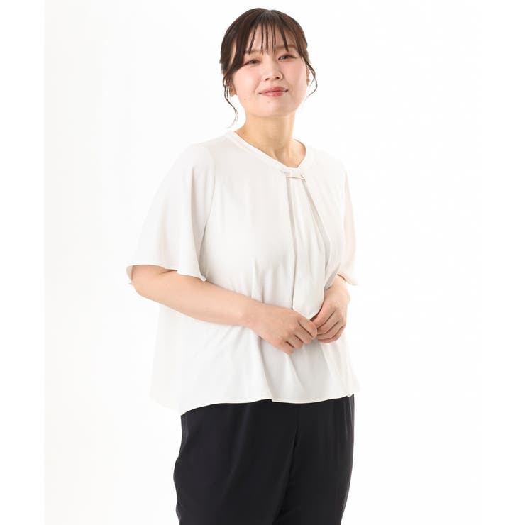 【大きいサイズ/11号サイズあり】ボウタイ風ジョーゼットブラウス | eur3 | 詳細画像26 