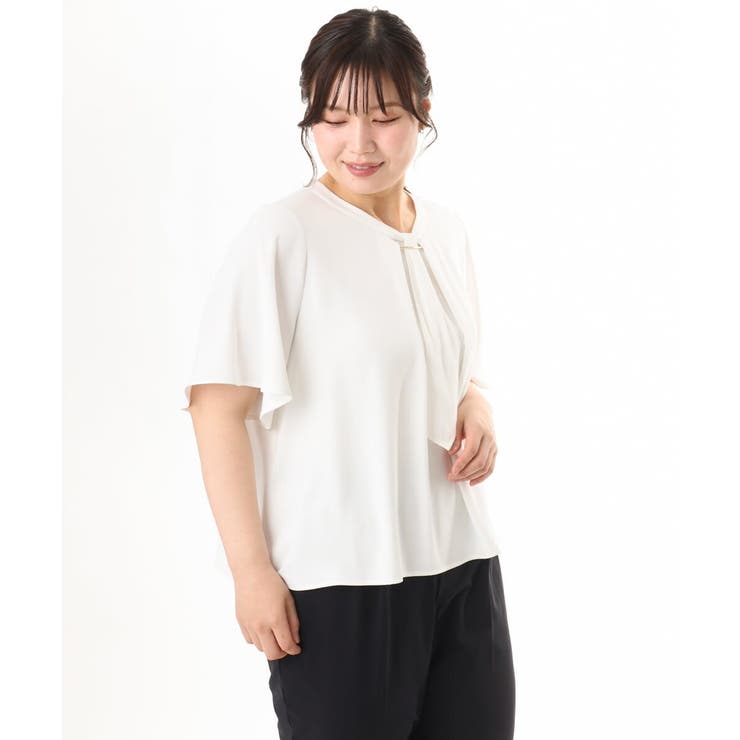 【大きいサイズ/11号サイズあり】ボウタイ風ジョーゼットブラウス | eur3 | 詳細画像27 