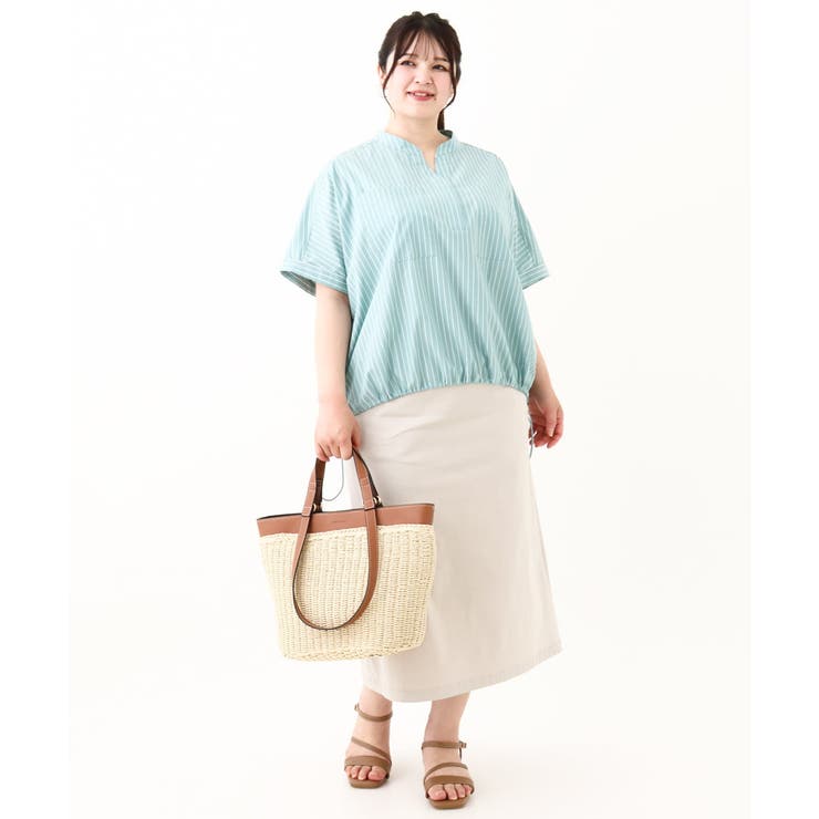 【大きいサイズ】裾ドロストショート丈シャツ | eur3 | 詳細画像17 