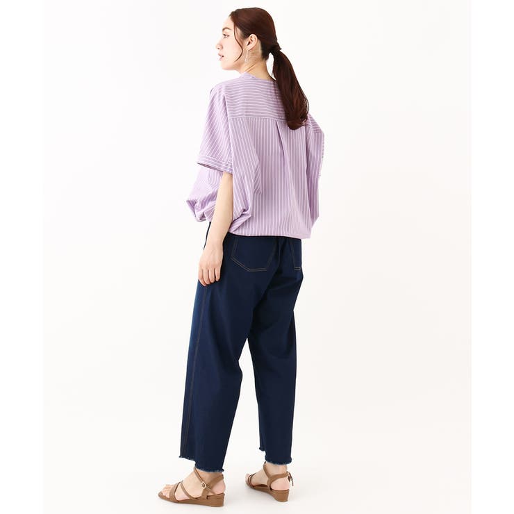 【大きいサイズ】裾ドロストショート丈シャツ | eur3 | 詳細画像21 