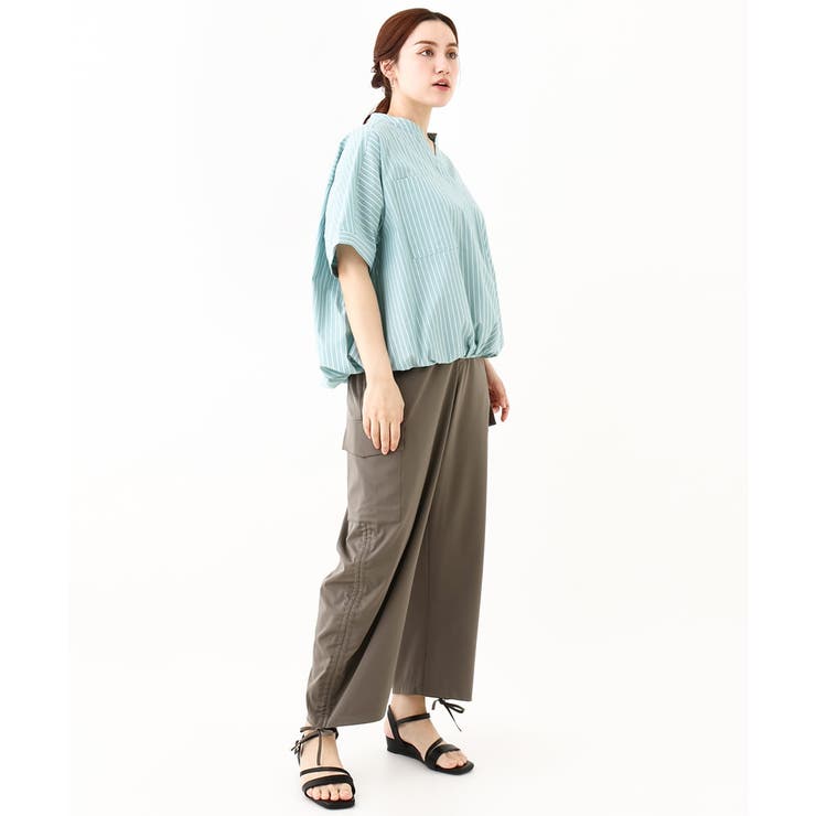 【大きいサイズ】裾ドロストショート丈シャツ | eur3 | 詳細画像4 