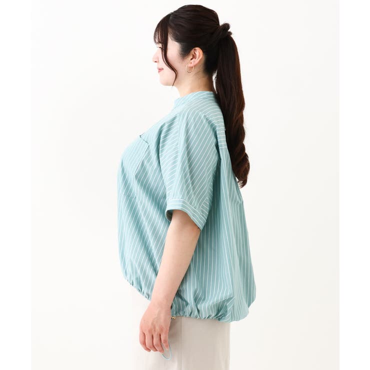 【大きいサイズ】裾ドロストショート丈シャツ eur3｜【大きいサイズ】裾ドロストショート丈シャツ | Rakuten