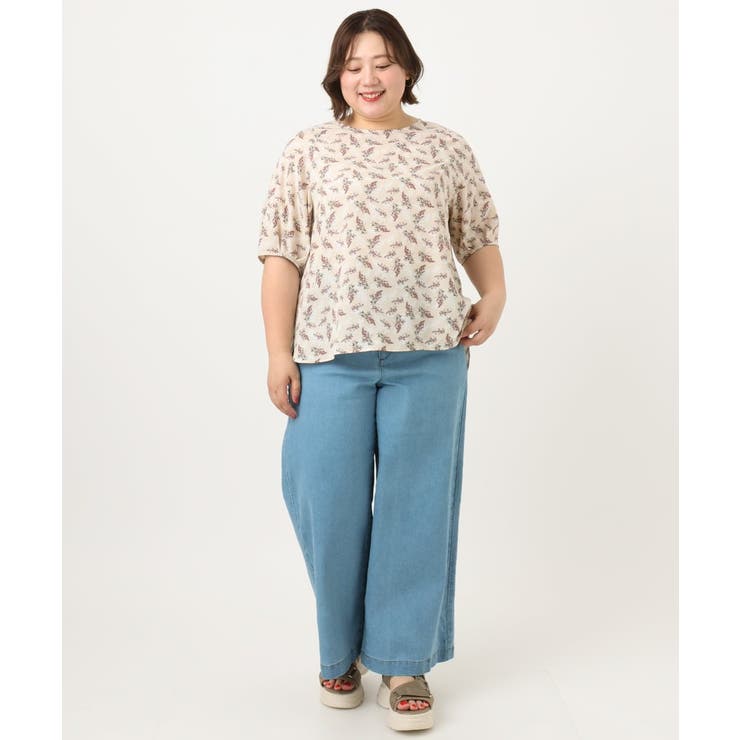 【大きいサイズ】フラワープリントブラウス | eur3 | 詳細画像11 