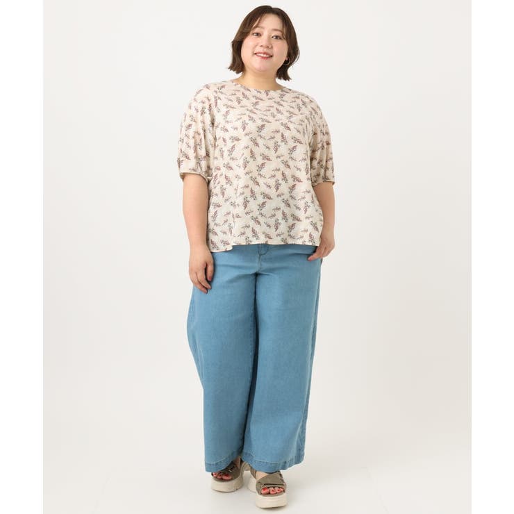 【大きいサイズ】フラワープリントブラウス | eur3 | 詳細画像12 