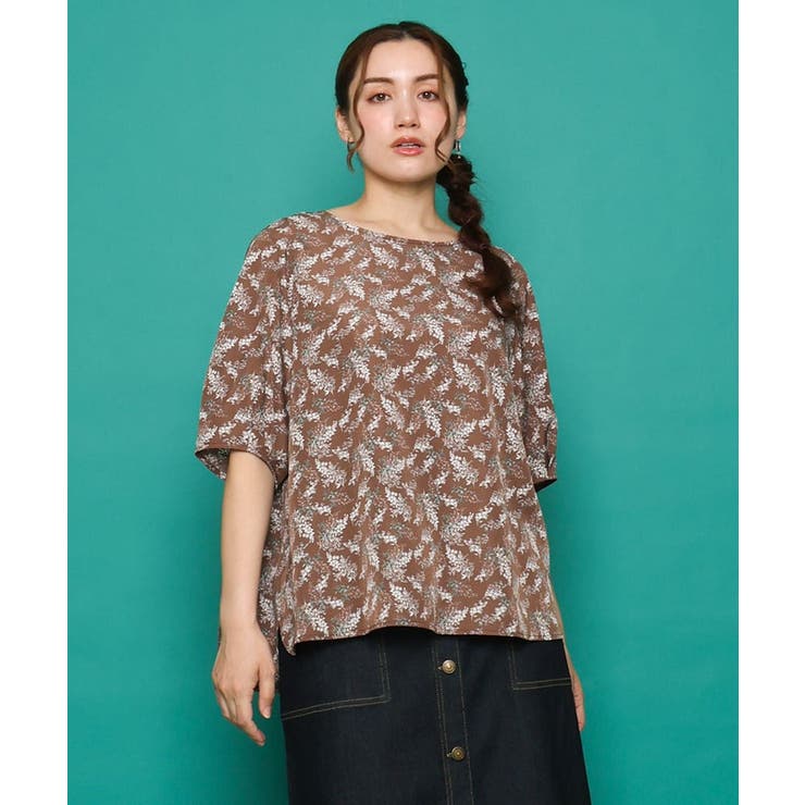 【大きいサイズ】フラワープリントブラウス | eur3 | 詳細画像14 