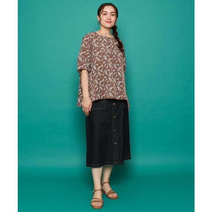 【大きいサイズ】フラワープリントブラウス | eur3 | 詳細画像15 