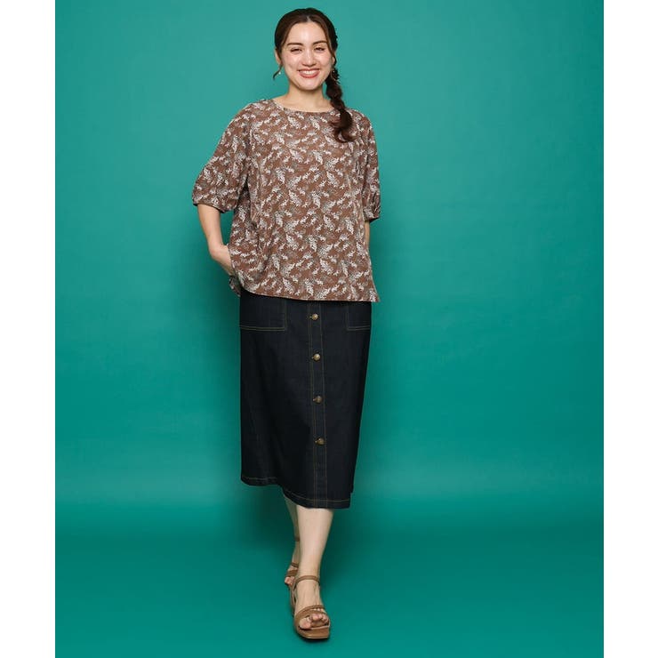 【大きいサイズ】フラワープリントブラウス | eur3 | 詳細画像16 