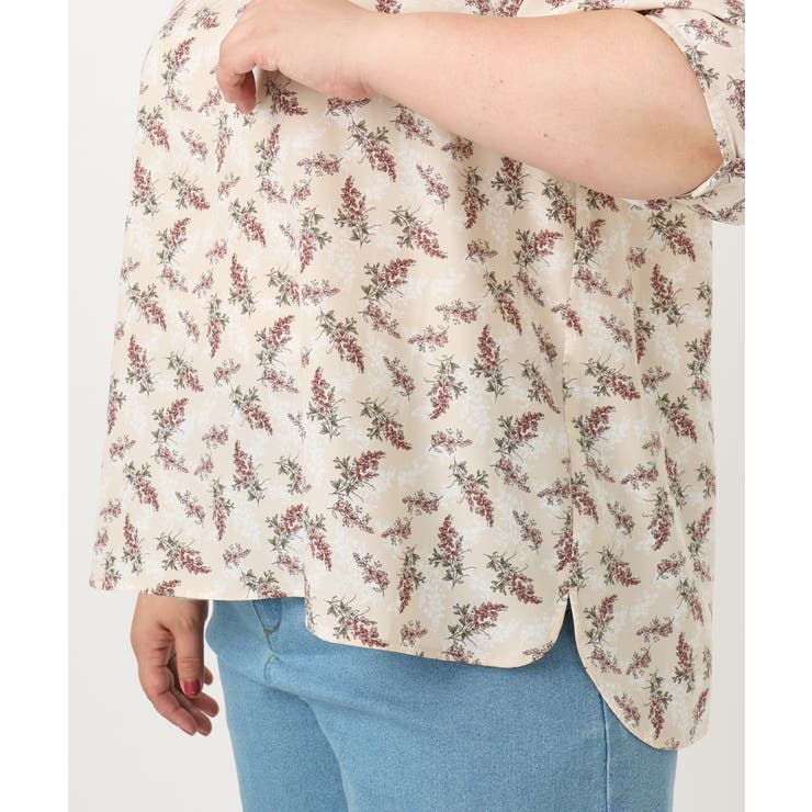 【大きいサイズ】フラワープリントブラウス | eur3 | 詳細画像9 