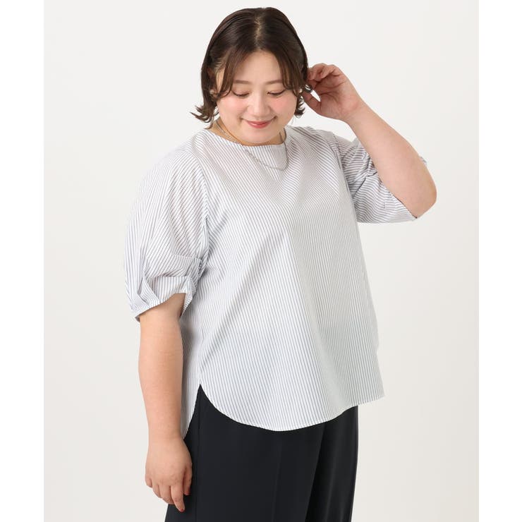 【大きいサイズ】ブロードタックブラウス | eur3 | 詳細画像10 