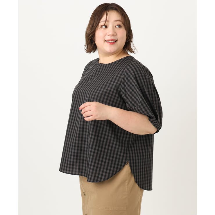 【大きいサイズ】ブロードタックブラウス | eur3 | 詳細画像20 