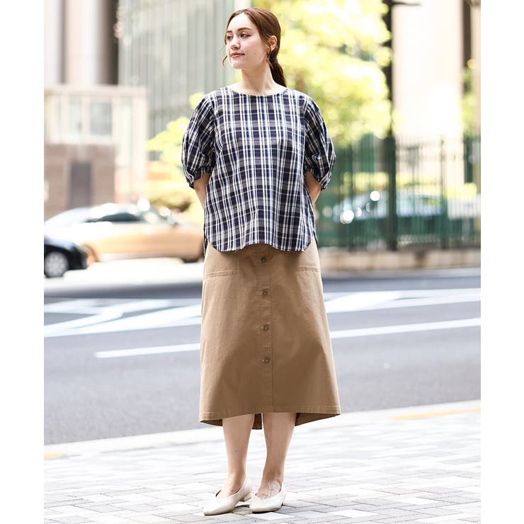 【大きいサイズ】ブロードタックブラウス | eur3 | 詳細画像3 