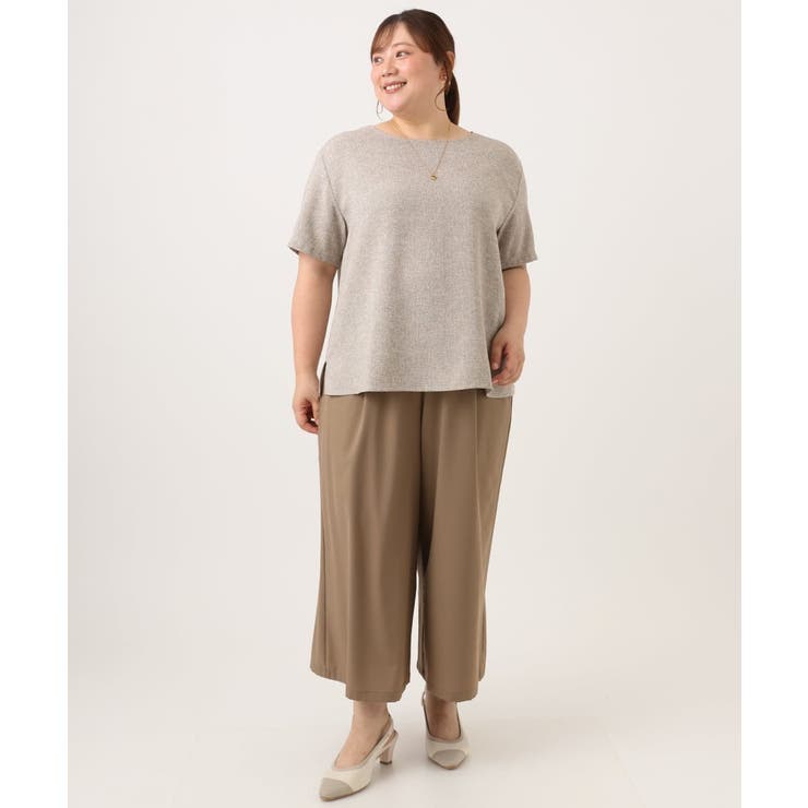 【大きいサイズ】麻調ツイードトップス | eur3 | 詳細画像9 
