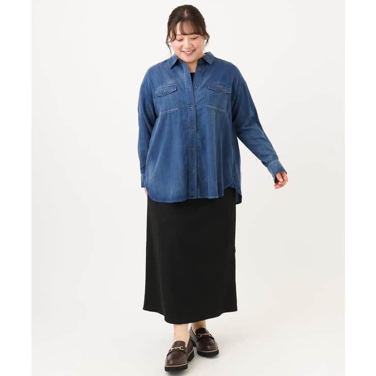 【大きいサイズ】シア―デニムシャツ | eur3 | 詳細画像13 