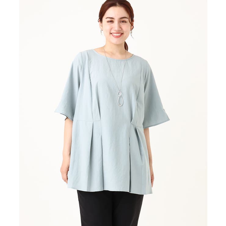 【大きいサイズ】ペプラムブラウス | eur3 | 詳細画像1 