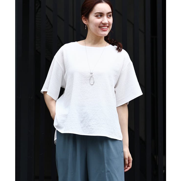 【大きいサイズ】ポコポコフレアスリーブブラウス | eur3 | 詳細画像1 