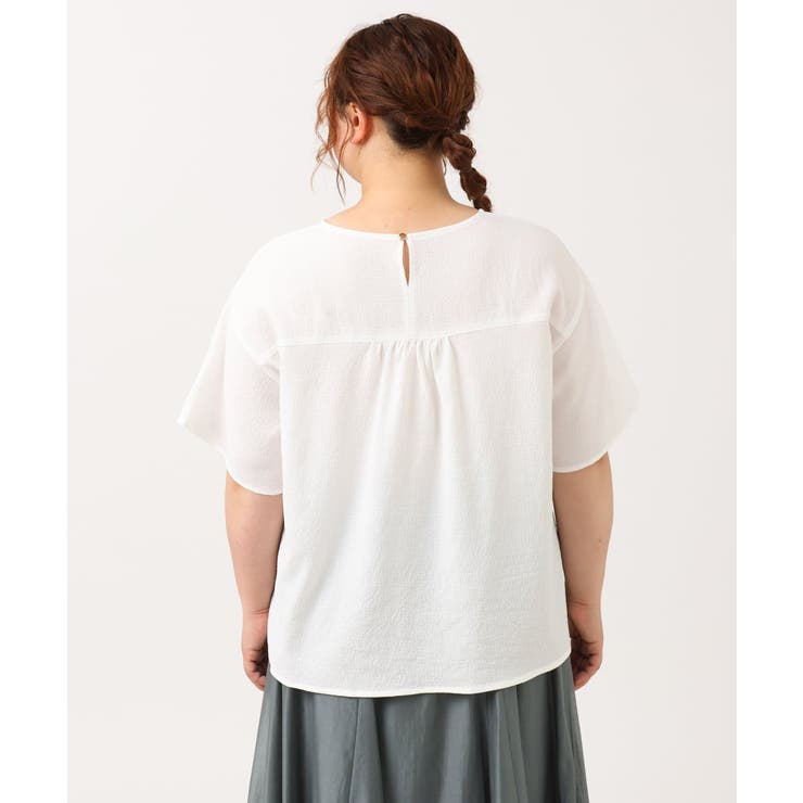 【大きいサイズ】ポコポコフレアスリーブブラウス | eur3 | 詳細画像10 
