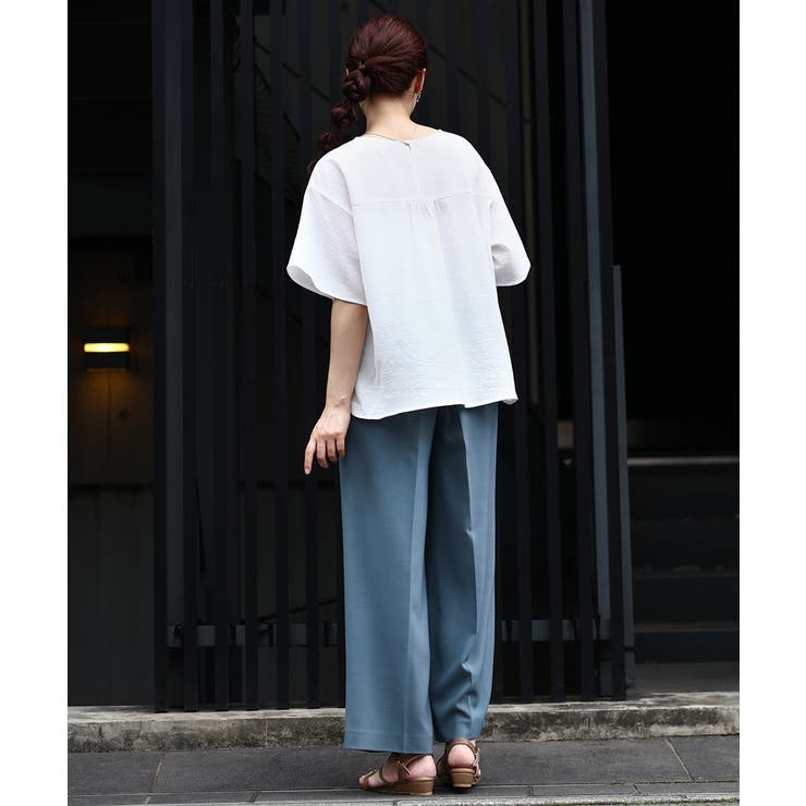 【大きいサイズ】ポコポコフレアスリーブブラウス | eur3 | 詳細画像4 