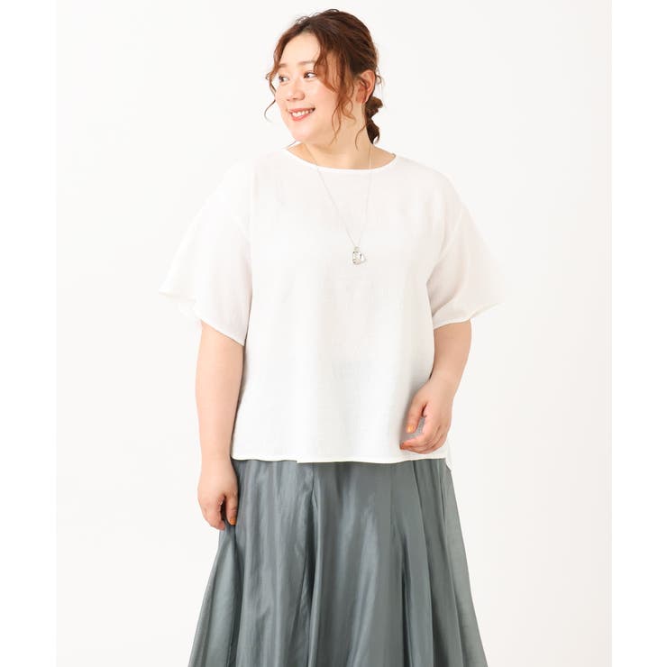 【大きいサイズ】ポコポコフレアスリーブブラウス | eur3 | 詳細画像7 