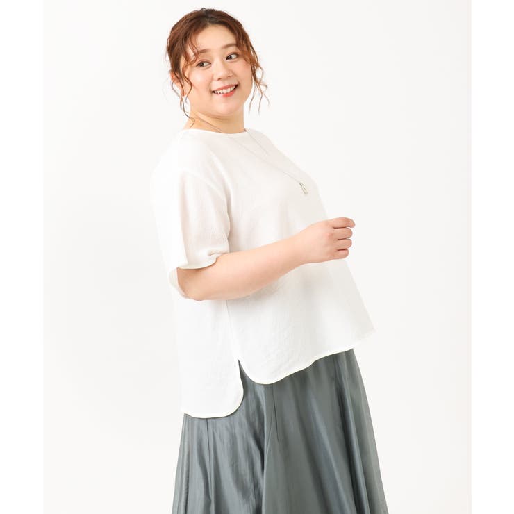 【大きいサイズ】ポコポコフレアスリーブブラウス | eur3 | 詳細画像8 