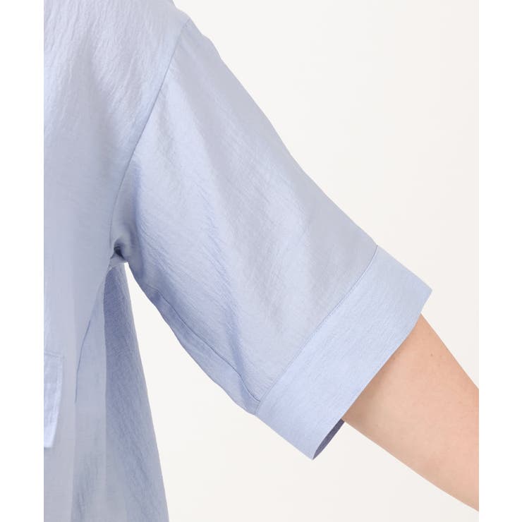 【大きいサイズ】シアーハーフスリーブシャツ | eur3 | 詳細画像10 