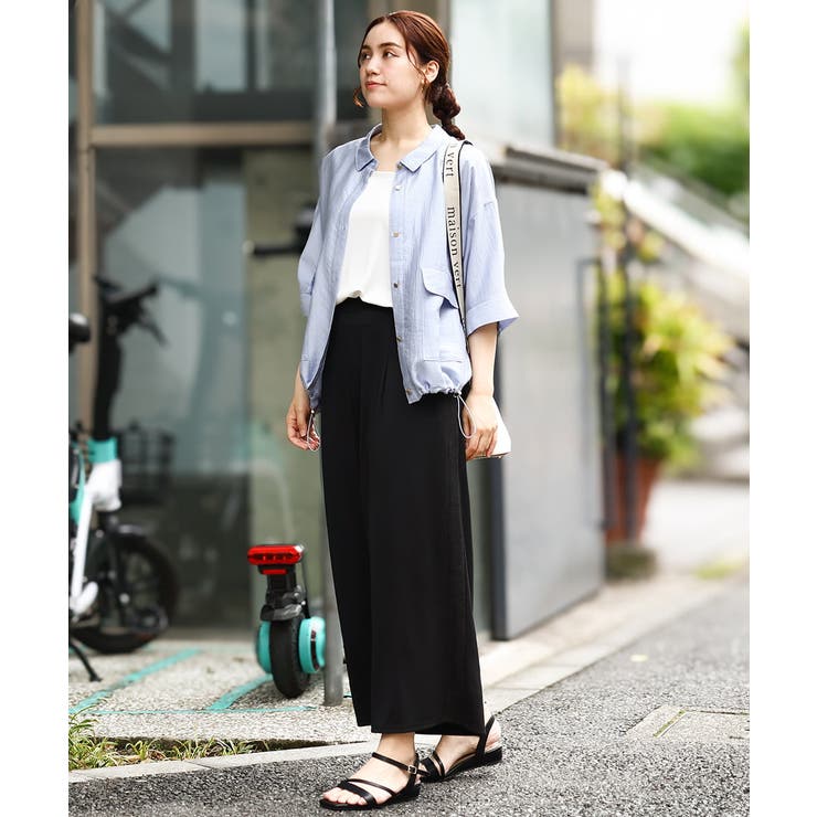 【大きいサイズ】シアーハーフスリーブシャツ | eur3 | 詳細画像3 